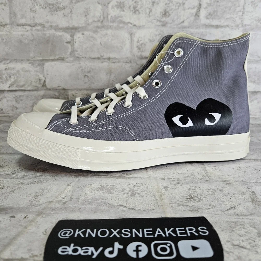 Converse Comme des Garçons x Chuck 70 High Steel Gray 171847c Men's Size 12